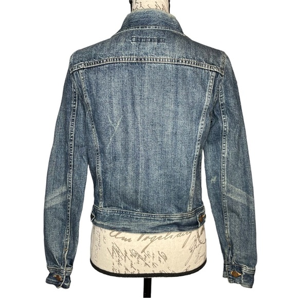 Ralph Lauren Sport denim jean jacket distressed women’s size xs cotton coat - Picture 2 of 4